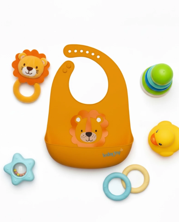 Lion Silicone Yellow Bib