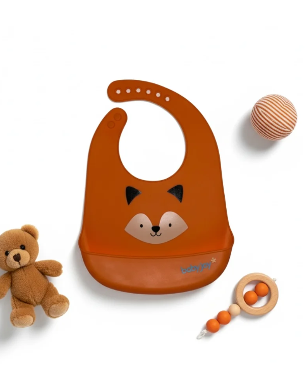 Fox Orange Silicone Bib