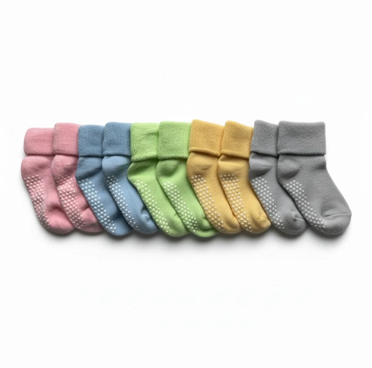 Non-Slip Cotton Pink Socks 2 Pack