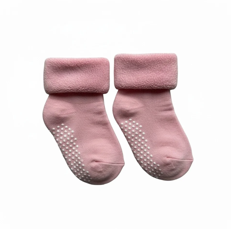 Non-Slip Pink Socks 2 Pack