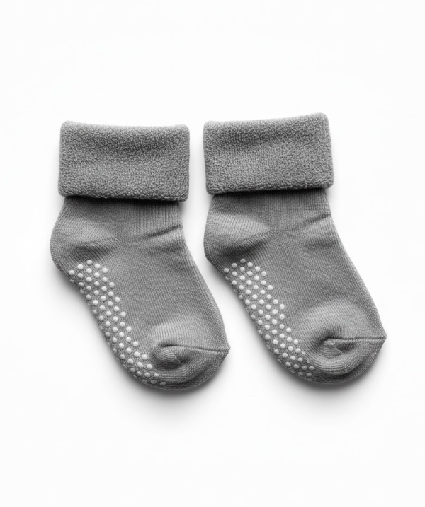 Non-Slip Grey Socks 2 Pack