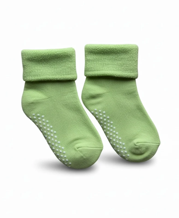 Non-Slip Green Socks 2 pack