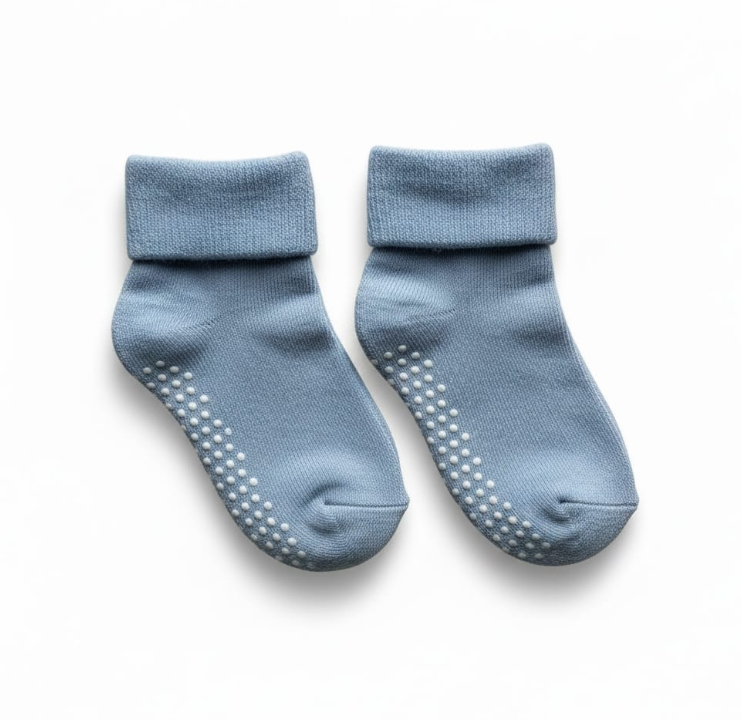 Non-Slip Blue Socks 2 Pack