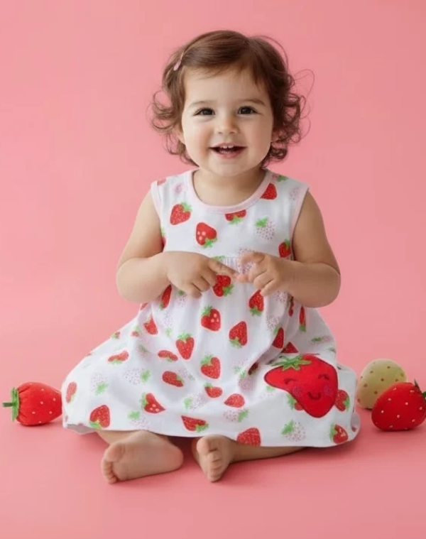 White Very Berry Baby Outfit – Soft & Stylish