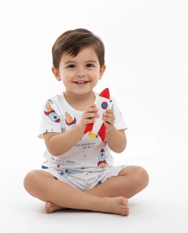 Planet Rocket Two Piece Short Set for Boys