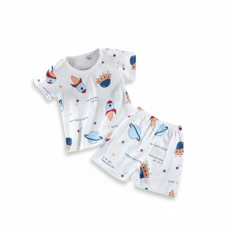 Planet Rocket Two Piece Short Set for Boys - Image 2