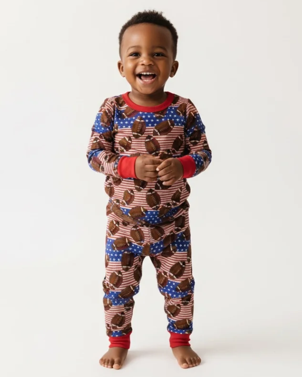 Bamboo Viscose Football Flag Two Piece Set