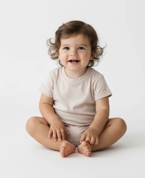 Solid Pink Bubble Bamboo Viscose Bodysuit