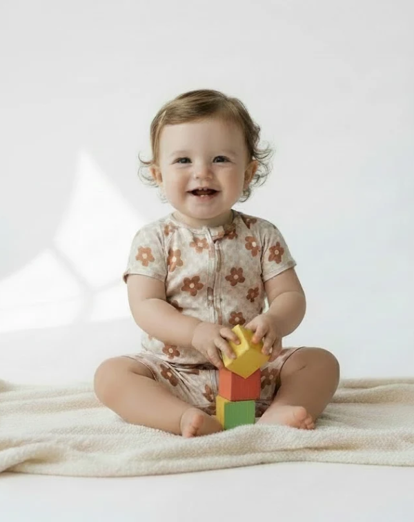 Checkered Flower Bamboo Viscose